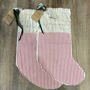 Red and White Striped Christmas Stockings